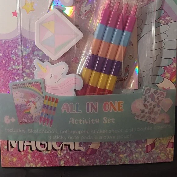 Magical All-In-One Activity Set – Unicorn Theme, Crayons, Stickers & More (6+) - Picture 4 of 4